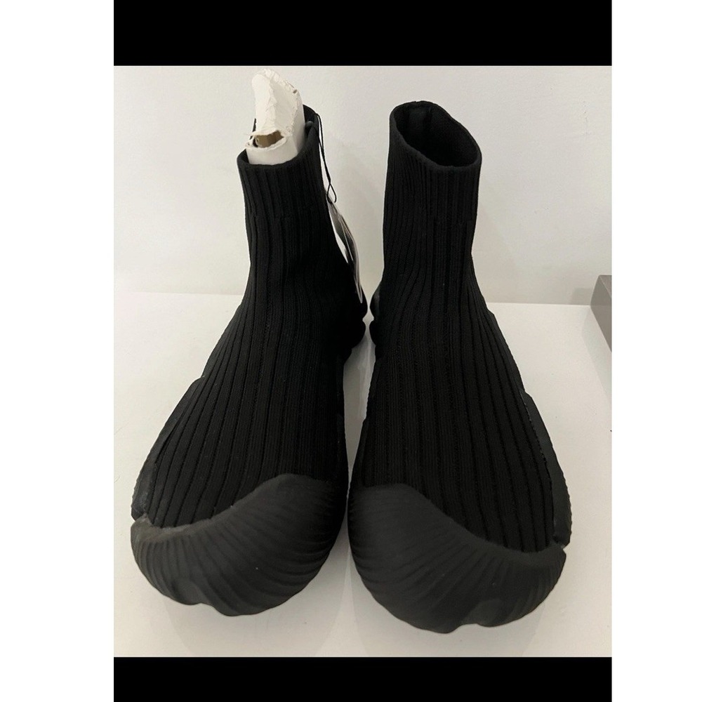 Zara Black Knit Sock-Style Slip-On High Top Men's Athletic Sneakers